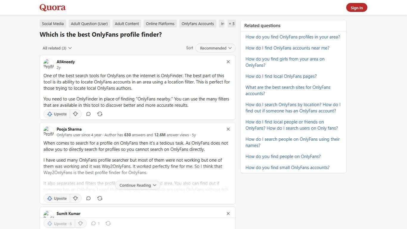 Which is the best OnlyFans profile finder? - Quora