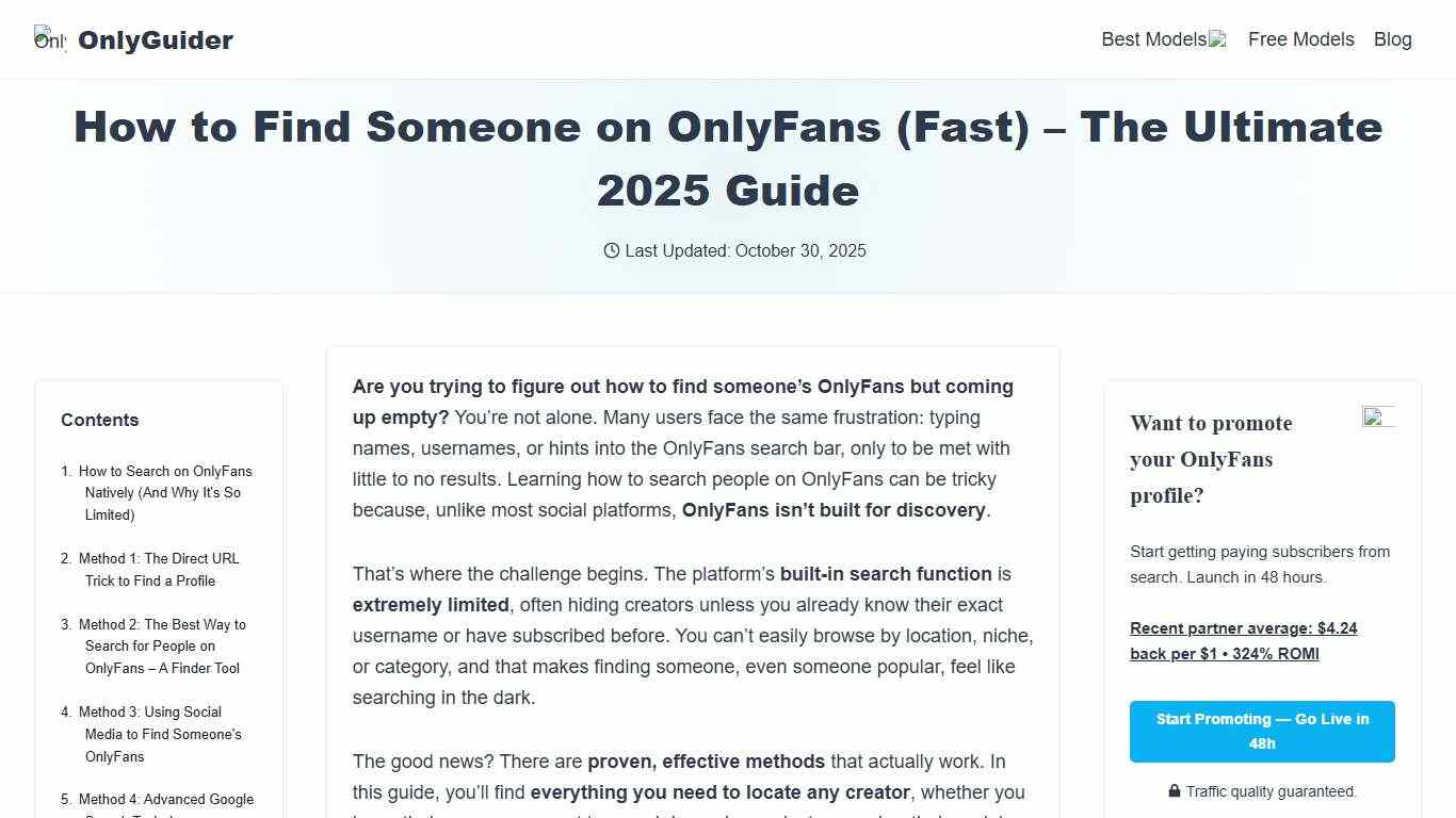 OnlyFans Finder Tool: How to Search Users by Name & Location